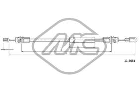 METALCAUCHO 81856 - CABLE FRENO TRANSIT ALL RWD CAB SERIE