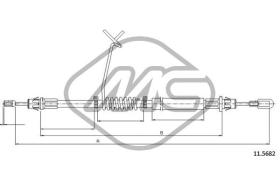 METALCAUCHO 81857 - CABLE FRENO TRANSIT ALL RWD CAB SERIE