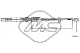 METALCAUCHO 81895 - CABLE ACELERADOR TRANSIT BENZINA