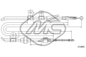 METALCAUCHO 81937 - CABLE FRENO ACCORD ALL (DRUM BRAKE)