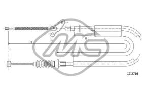 METALCAUCHO 82017 - CABLE FRENO TROOPER LWB DX-RH