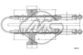 METALCAUCHO 82086 - CABLE FRENO DELTA 1,3 - 1,5