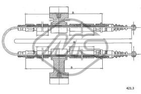 METALCAUCHO 82087 - CABLE FRENO DELTA 1,6-HF-TURBO DS