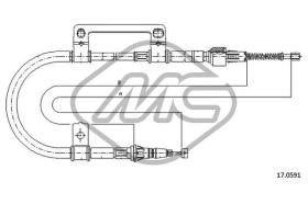 METALCAUCHO 82211 - CABLE FRENO 626-MX6 ALL SX-LH