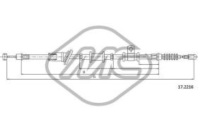 METALCAUCHO 82276 - CABLE FRENO SPACESTART ALL VAN DX-RH