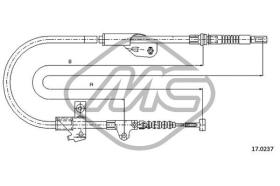 METALCAUCHO 82323 - CABLE FRENO PRIMERA P11 1,8 16V-DS-TDS