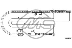 METALCAUCHO 82324 - CABLE FRENO PRIMERA P11 1,8 16V-DS-TDS