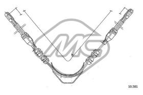 METALCAUCHO 82452 - CABLE FRENO KADETT B