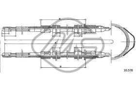 METALCAUCHO 82475 - CABLE FRENO REKORD EALL - COMMODORE C