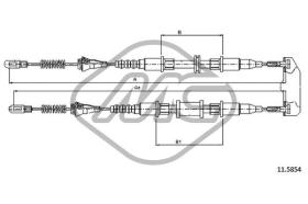 METALCAUCHO 82498 - CABLE FRENO ASTRA ALL - PONTIAC LE MAN