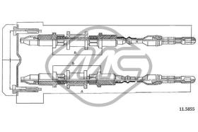 METALCAUCHO 82499 - CABLE FRENO ASTRA SWALL