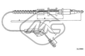 METALCAUCHO 82518 - CABLE FRENO VECTRA 2,0 ALL DX-RH