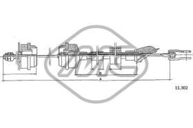 METALCAUCHO 82684 - CABLE EMBRAGUE 305 ALL C/SERVO FRENO P