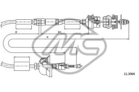 METALCAUCHO 82708 - CABLE EMBRAGUE 405 1,6-1,8-2,0-1,9 DS