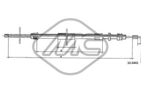 METALCAUCHO 82808 - CABLE FRENO 305 BREAK DX/SX-RH/LH