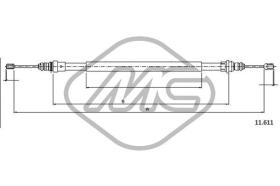 METALCAUCHO 82819 - CABLE FRENO 405 4WD DX-RH