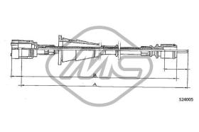 METALCAUCHO 82974 - CABLE CUENTAKILOMETROS R4 GTL - TL MM.