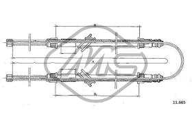 METALCAUCHO 83006 - CABLE FRENO R 12 L-TL-TS- R 15 - R 17