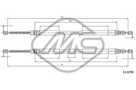 METALCAUCHO 83083 - CABLE FRENO ESPACE ALL EXC.V6 - GRANDE