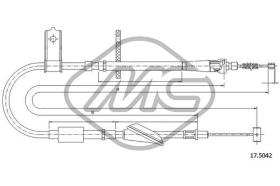 METALCAUCHO 83343 - CABLE FRENO WAGON R+SX-LH