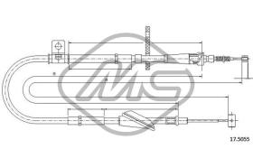 METALCAUCHO 83347 - CABLE FRENO ALTO ALLDX-RH