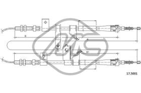 METALCAUCHO 83354 - CABLE FRENO ALTO ALLDX/SX-RH/LH