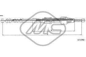 METALCAUCHO 83415 - CABLE FRENO TERCEL AL25 - 4WD DX-RH