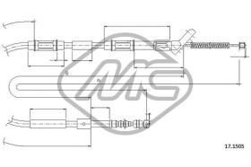 METALCAUCHO 83441 - CABLE FRENO CAMRY 3SFE DX-RH