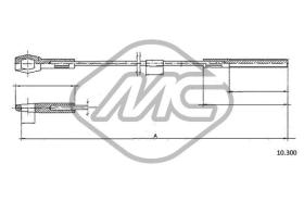 METALCAUCHO 83606 - CABLE EMBRAGUE 1200 (40HP) KAFER