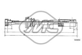 METALCAUCHO 83659 - CABLE CUENTAKILOMETROS PASSAT MM.?1