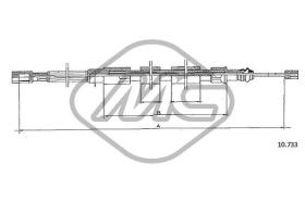 METALCAUCHO 83708 - CABLE FRENO LT 35/40/45 RUOTE GEMELLAR