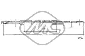 METALCAUCHO 83713 - CABLE FRENO TRANSPORTER 1,2 - 1,5 DX/S