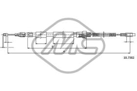 METALCAUCHO 83733 - CABLE FRENO LT 28/552,4 DS-TDS CH.295