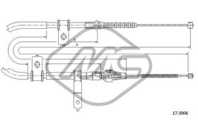 METALCAUCHO 83869 - CABLE FRENO FEROZA 1,6 EL11 4WD DX-R