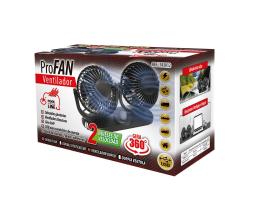 POOL LINE 743012 - VENTILADOR DOBLE CON AJUSTE VELOCIDAD Y CARGO CON USB 12V