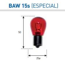 AMOLUX 196R - LAMPARA PILOTO 12V 21W ROJA