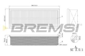 BREMSI FA0215 - FILTRO AIRE SEAT/AUDI/VOLKSWAGEN