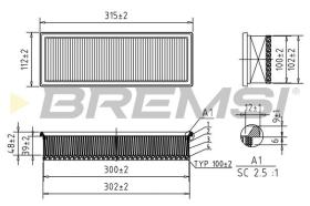 BREMSI FA0210 - FILTRO AIRE CITROEN/PEUGEOT