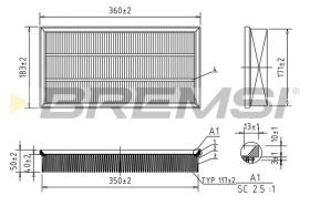 BREMSI FA0203 - AIRE SEAT SKODA 1J0 129 620