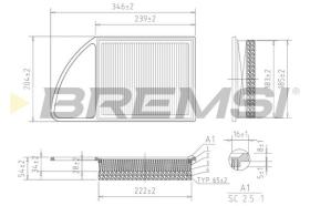 BREMSI FA0216 - FILTRO DE AIRE CITROEN C3585