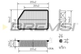 BREMSI FA0607 - FILTRO AIRE HYUNDAI i35 2010/2015