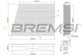 BREMSI FA1168 - FILTRO DE AIRE MINI F54, F55, F56