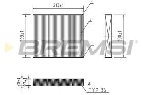 BREMSI FC0075 - FILTRO POLEN TOYOTA YARIS