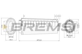 BREMSI FA0124 - FILTRO DE AIRE BMW MANN C15105