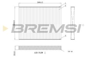 BREMSI FC0081 - FILTRO AIRE POLEN CU2436