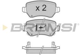 BREMSI BP3027 - PASTILLAS DE FRENO TRASERAS OPEL ASTRA G, ZAFIRA A